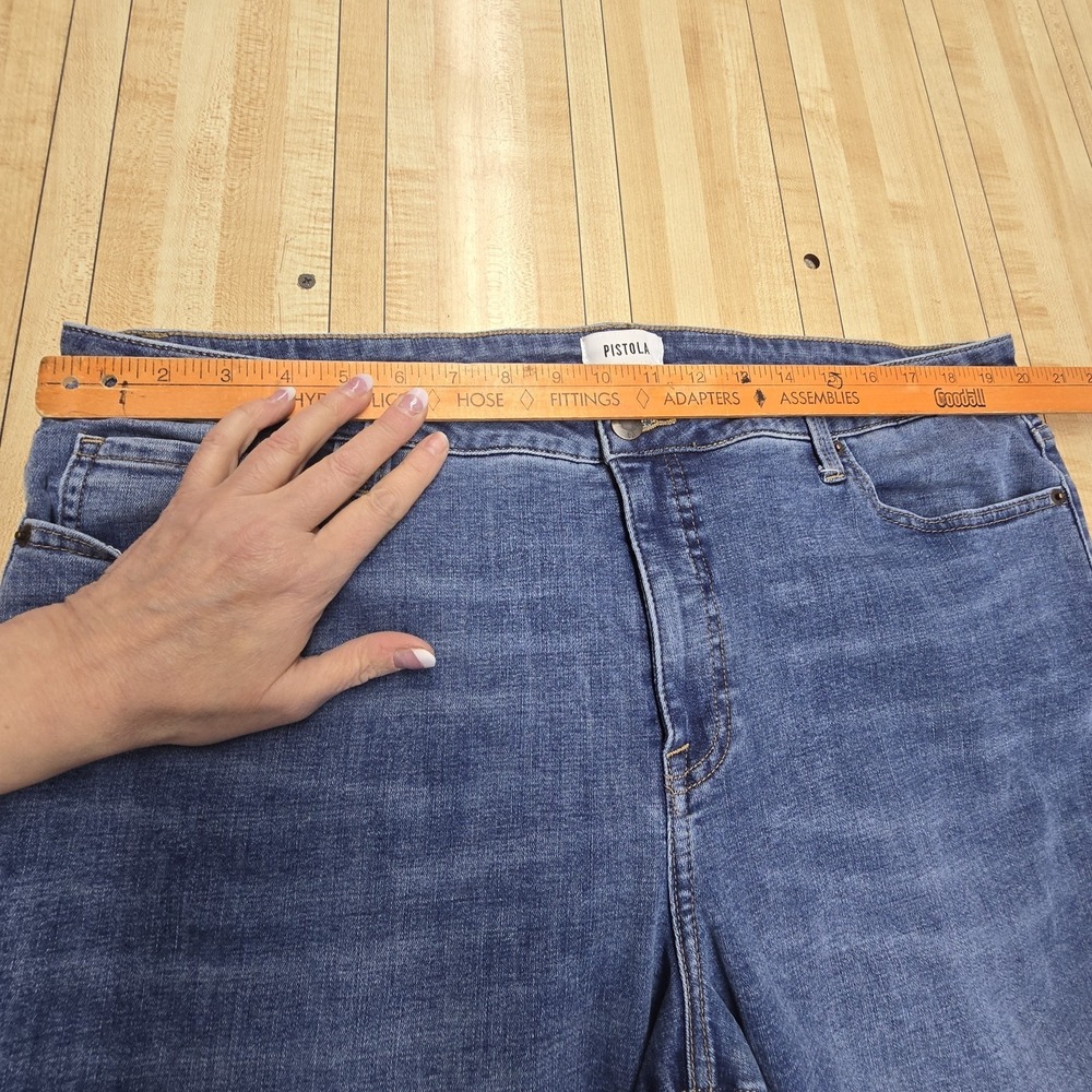 Pistola Crop Ankle Jeans Womens 20W Medium Wash Classic Stretch Western Modern - Picture 8 of 14